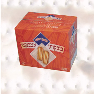 ביסקוויט אצבעוני. חמץ - בהשגחת הרבנות הראשית ירושלים והבד"ץ של העדה החרדית ירושלם