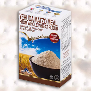 Yehuda  Matzo Meal from Whole Wheat Flour. Under the supervision of the Jerusalem Chief Rabbinate and the OU